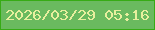 文字の大きさ：2、枠の色：37ab15、背景の色：6aba5f、文字の色：e8ef9e 無料ブログパーツのブログ時計