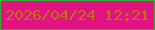 文字の大きさ：2、枠の色：37ab39、背景の色：e01481、文字の色：c46b1a 無料ブログパーツのブログ時計