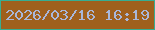 文字の大きさ：2、枠の色：37ad92、背景の色：9f601d、文字の色：a9b7da 無料ブログパーツのブログ時計