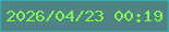 文字の大きさ：5、枠の色：37aeb1、背景の色：508384、文字の色：81f957 無料ブログパーツのブログ時計