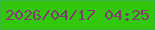 文字の大きさ：3、枠の色：37b148、背景の色：32c70a、文字の色：85386f 無料ブログパーツのブログ時計