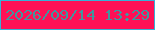 文字の大きさ：4、枠の色：37b1d7、背景の色：ff1156、文字の色：40979e 無料ブログパーツのブログ時計