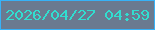 文字の大きさ：4、枠の色：37b2f7、背景の色：6a7a90、文字の色：31ded0 無料ブログパーツのブログ時計