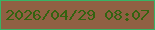 文字の大きさ：3、枠の色：37b365、背景の色：906043、文字の色：336310 無料ブログパーツのブログ時計