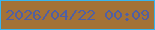 文字の大きさ：4、枠の色：37b5ef、背景の色：a37237、文字の色：505fa2 無料ブログパーツのブログ時計