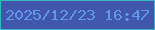 文字の大きさ：2、枠の色：37b7c0、背景の色：4157ab、文字の色：6196ea 無料ブログパーツのブログ時計
