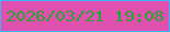 文字の大きさ：4、枠の色：37b7fb、背景の色：e051af、文字の色：24a431 無料ブログパーツのブログ時計