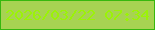 文字の大きさ：4、枠の色：37b80e、背景の色：a7d352、文字の色：9bf307 無料ブログパーツのブログ時計