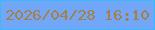 文字の大きさ：4、枠の色：37bafe、背景の色：72a7f8、文字の色：a87e47 無料ブログパーツのブログ時計