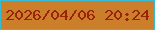 文字の大きさ：3、枠の色：37bcd8、背景の色：cc7f2b、文字の色：9b2408 無料ブログパーツのブログ時計