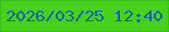 文字の大きさ：2、枠の色：37bd1e、背景の色：48d11b、文字の色：1860b0 無料ブログパーツのブログ時計