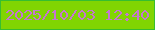 文字の大きさ：3、枠の色：37be30、背景の色：81d502、文字の色：c576d1 無料ブログパーツのブログ時計