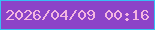 文字の大きさ：4、枠の色：37bff4、背景の色：8c43c8、文字の色：f3b6e0 無料ブログパーツのブログ時計