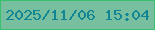 文字の大きさ：4、枠の色：37c16d、背景の色：78bf9f、文字の色：108594 無料ブログパーツのブログ時計