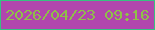 文字の大きさ：4、枠の色：37c181、背景の色：b146ad、文字の色：8fbf49 無料ブログパーツのブログ時計