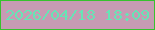 文字の大きさ：4、枠の色：37c22e、背景の色：c79bb3、文字の色：67e4b5 無料ブログパーツのブログ時計