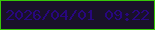 文字の大きさ：2、枠の色：37c609、背景の色：191129、文字の色：28077e 無料ブログパーツのブログ時計