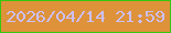 文字の大きさ：1、枠の色：37c711、背景の色：de923a、文字の色：ccc0fa 無料ブログパーツのブログ時計