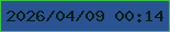 文字の大きさ：3、枠の色：37c837、背景の色：2a5393、文字の色：041d0f 無料ブログパーツのブログ時計