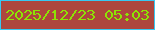 文字の大きさ：5、枠の色：37c8f2、背景の色：ad463e、文字の色：8de404 無料ブログパーツのブログ時計