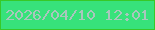 文字の大きさ：2、枠の色：37c928、背景の色：37e27b、文字の色：aac6bd 無料ブログパーツのブログ時計
