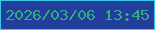 文字の大きさ：3、枠の色：37c9e5、背景の色：223e9d、文字の色：34ac7e 無料ブログパーツのブログ時計