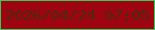 文字の大きさ：1、枠の色：37cb5b、背景の色：9f0510、文字の色：4d2912 無料ブログパーツのブログ時計