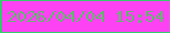 文字の大きさ：1、枠の色：37cb6e、背景の色：fd42f3、文字の色：68b474 無料ブログパーツのブログ時計