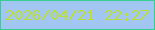 文字の大きさ：3、枠の色：37cf91、背景の色：a1c6f2、文字の色：bee036 無料ブログパーツのブログ時計