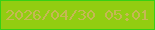 文字の大きさ：3、枠の色：37d015、背景の色：92cd11、文字の色：c5b854 無料ブログパーツのブログ時計