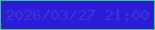 文字の大きさ：4、枠の色：37d063、背景の色：2c1cda、文字の色：3e36d1 無料ブログパーツのブログ時計
