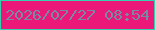 文字の大きさ：5、枠の色：37d0af、背景の色：ec1879、文字の色：7889a3 無料ブログパーツのブログ時計