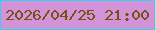 文字の大きさ：3、枠の色：37d1ee、背景の色：d293d9、文字の色：77500f 無料ブログパーツのブログ時計