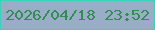 文字の大きさ：3、枠の色：37d5b7、背景の色：99aec6、文字の色：318d54 無料ブログパーツのブログ時計