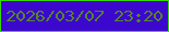文字の大きさ：4、枠の色：37d710、背景の色：3d08ce、文字の色：53862d 無料ブログパーツのブログ時計