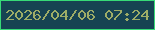 文字の大きさ：5、枠の色：37da77、背景の色：164352、文字の色：9dac67 無料ブログパーツのブログ時計