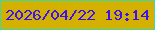文字の大きさ：3、枠の色：37daac、背景の色：d4b001、文字の色：3a13f3 無料ブログパーツのブログ時計
