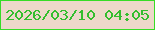 文字の大きさ：4、枠の色：37dc26、背景の色：edd8ca、文字の色：34be2e 無料ブログパーツのブログ時計