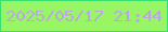 文字の大きさ：2、枠の色：37df71、背景の色：98f564、文字の色：bda6e4 無料ブログパーツのブログ時計
