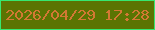 文字の大きさ：5、枠の色：37e770、背景の色：5b7402、文字の色：d37834 無料ブログパーツのブログ時計