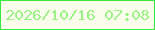 文字の大きさ：5、枠の色：37e83e、背景の色：fafdec、文字の色：9cf187 無料ブログパーツのブログ時計