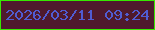 文字の大きさ：1、枠の色：37e901、背景の色：4f1a2d、文字の色：505cd2 無料ブログパーツのブログ時計