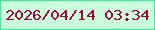 文字の大きさ：2、枠の色：37ea9f、背景の色：c9fddd、文字の色：a6033b 無料ブログパーツのブログ時計