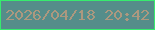 文字の大きさ：1、枠の色：37eb6e、背景の色：558d8a、文字の色：ac987f 無料ブログパーツのブログ時計