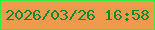 文字の大きさ：5、枠の色：37ec3d、背景の色：f09a4e、文字の色：0d8834 無料ブログパーツのブログ時計