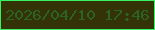 文字の大きさ：5、枠の色：37f362、背景の色：343307、文字の色：2c6324 無料ブログパーツのブログ時計