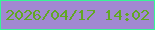 文字の大きさ：1、枠の色：37f496、背景の色：a188d1、文字の色：62a724 無料ブログパーツのブログ時計