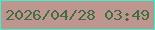 文字の大きさ：2、枠の色：37f4ce、背景の色：bf9590、文字の色：3f7045 無料ブログパーツのブログ時計