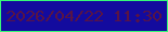 文字の大きさ：3、枠の色：37f978、背景の色：130b9e、文字の色：581445 無料ブログパーツのブログ時計