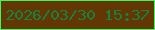 文字の大きさ：2、枠の色：37fa5b、背景の色：623703、文字の色：17813d 無料ブログパーツのブログ時計